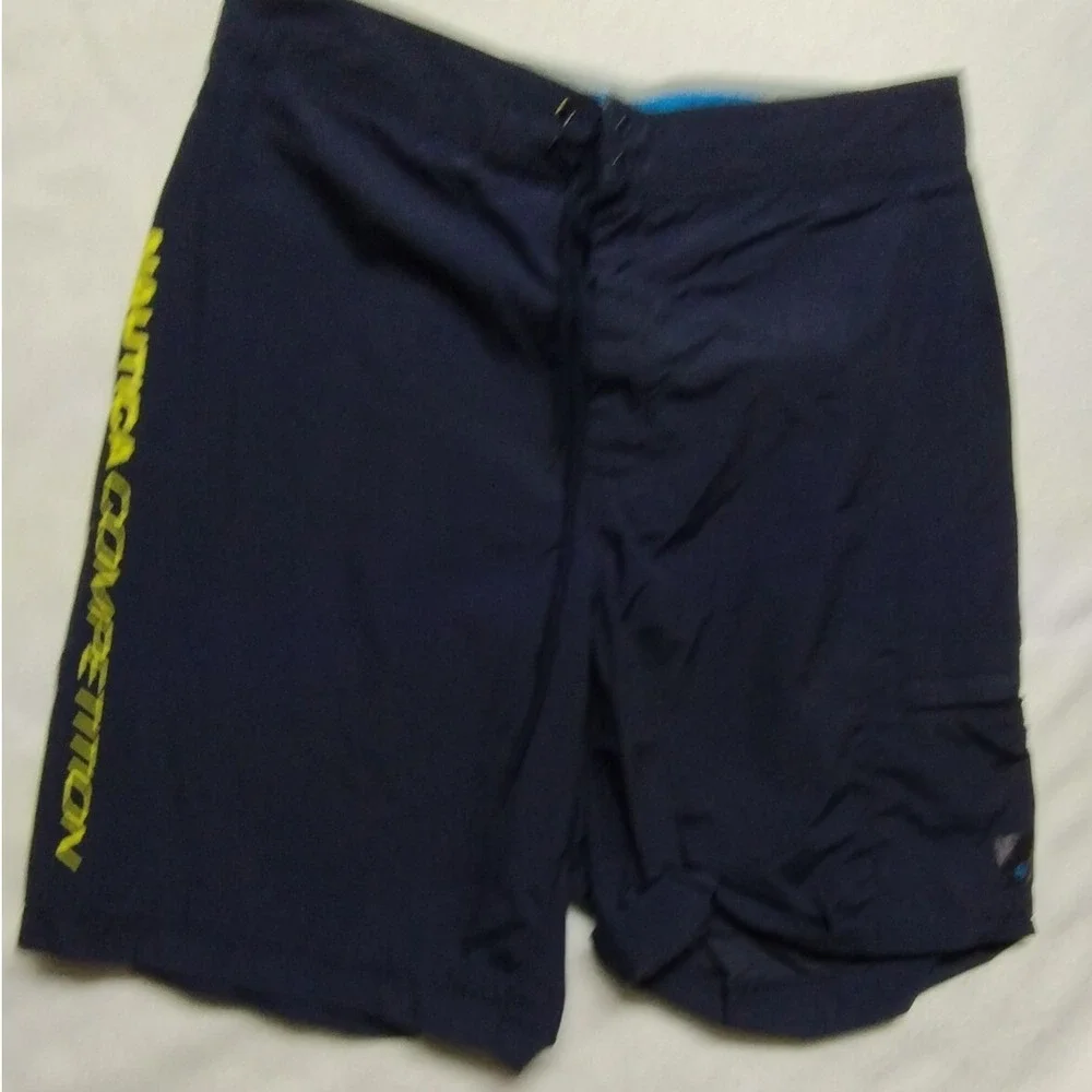 Nautica Competition Swim‎ Trunks Board Shorts Nylon Activewear Size L